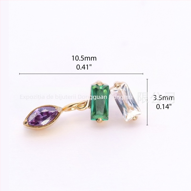 Cercei nazal din aliaj de titan – formă coroană, placare electroplatină, stil unisex natural