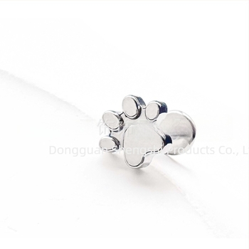 Unghii de buze în formă de gheară de pisică, titan G23 lustruit, formă geometrică, unisex, stil natural