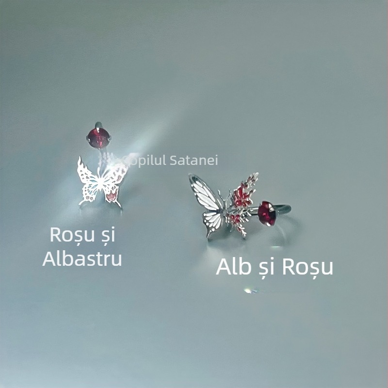 Inel bucal și știft bucal, filet intern, oțel titan, lucrat manual