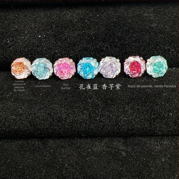 Știfturi osoase pentru urechi – aliaj titan, electroplacare, unisex, stil lejer de lux, cristale zirconiu