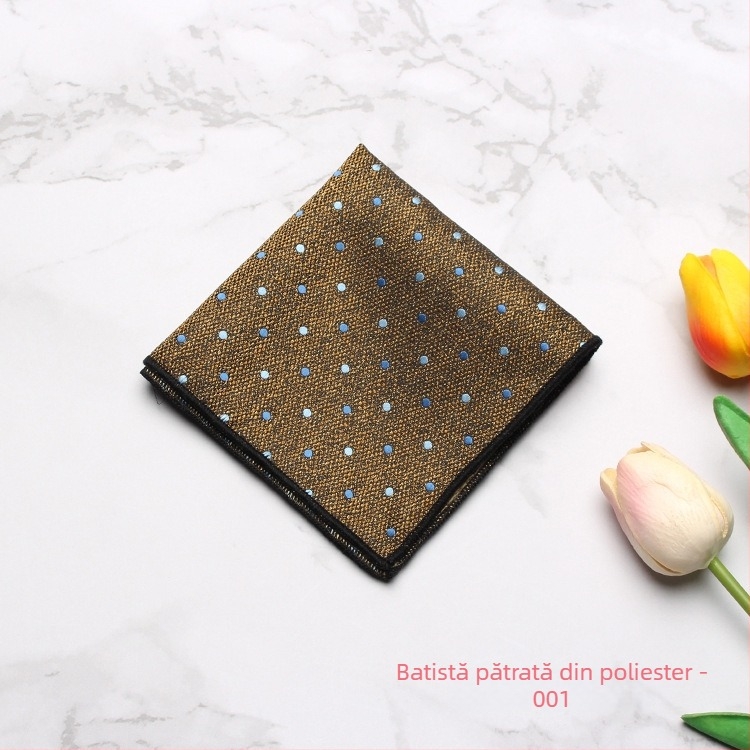 Pocket square pentru bărbați – stil modern, poliester, jacquard, model: puncte, dungi, frunze