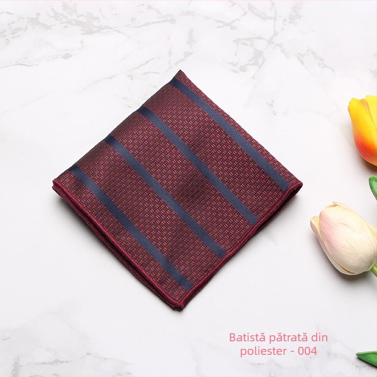 Pocket square pentru bărbați – stil modern, poliester, jacquard, model: puncte, dungi, frunze