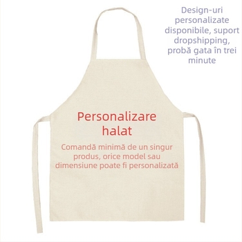 Șorț fără mâneci, rezistent la ulei și murdărie, din poliester, Dream Leap, stil modern minimalist