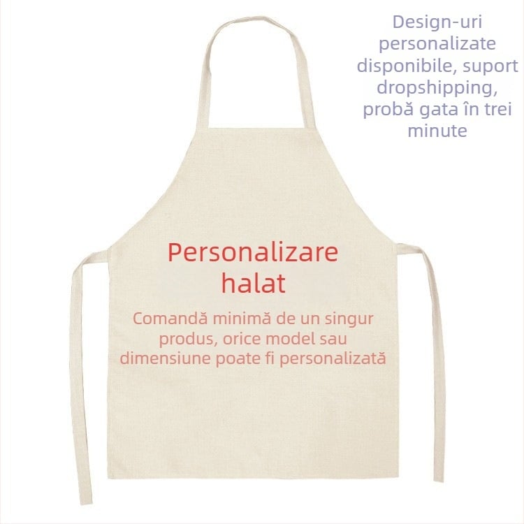 Șorț fără mâneci, rezistent la ulei și murdărie, din poliester, Dream Leap, stil modern minimalist