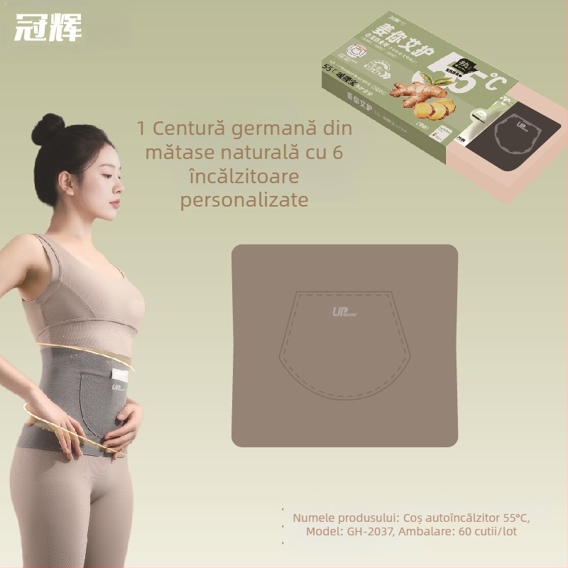 Genunchiere și mănuși autoîncălzite, 55°C, catifea germană pentru încălzire, plasturi cu Artemisia și ghimbir