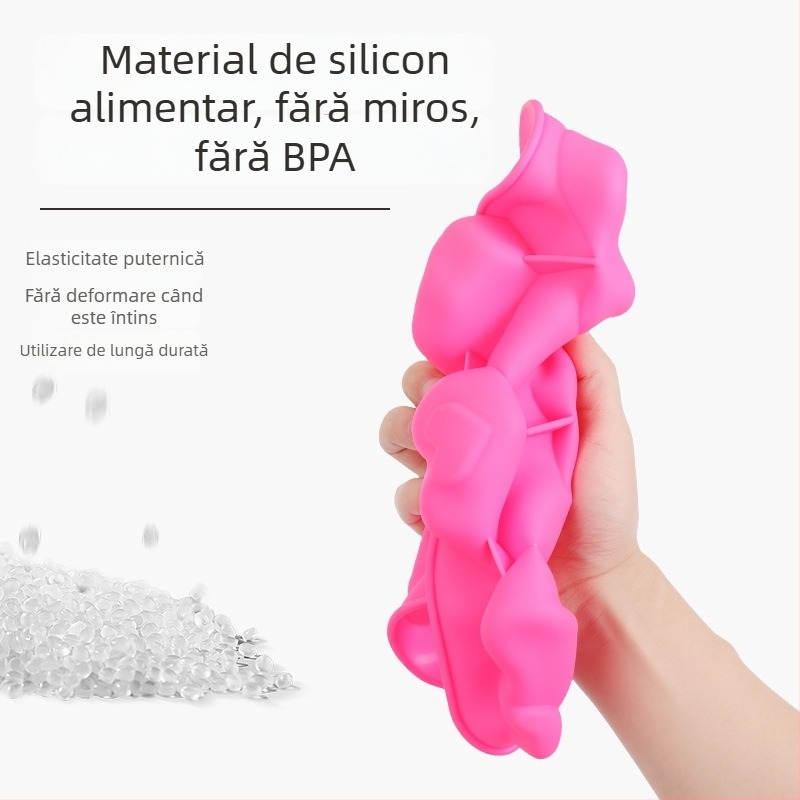 Formă de silicon pentru mousse, în formă de inimă, model JSC379