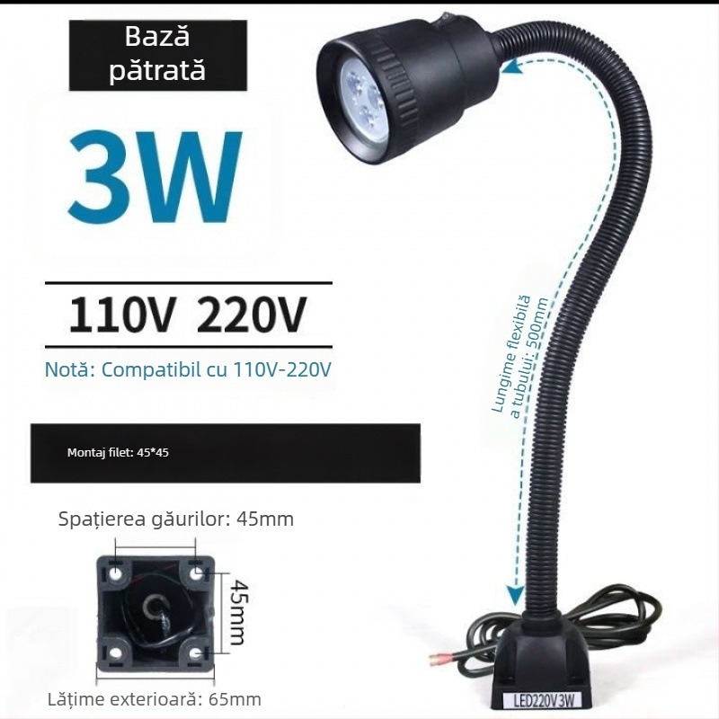 Lampă LED de lucru pentru unelte mecanice - Unique, 220V, Model 1, Compatibil cu 1 model