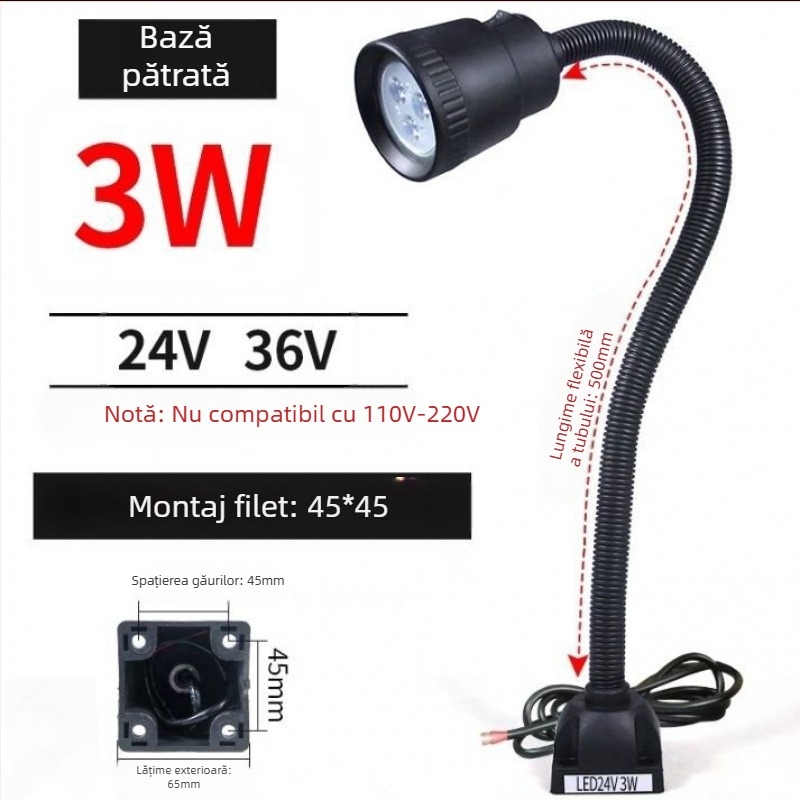 Lampă LED de lucru pentru unelte mecanice - Unique, 220V, Model 1, Compatibil cu 1 model