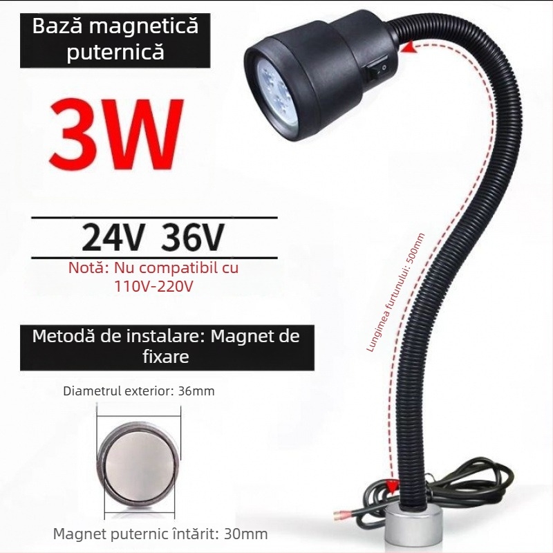 Lampă LED de lucru pentru unelte mecanice - Unique, 220V, Model 1, Compatibil cu 1 model
