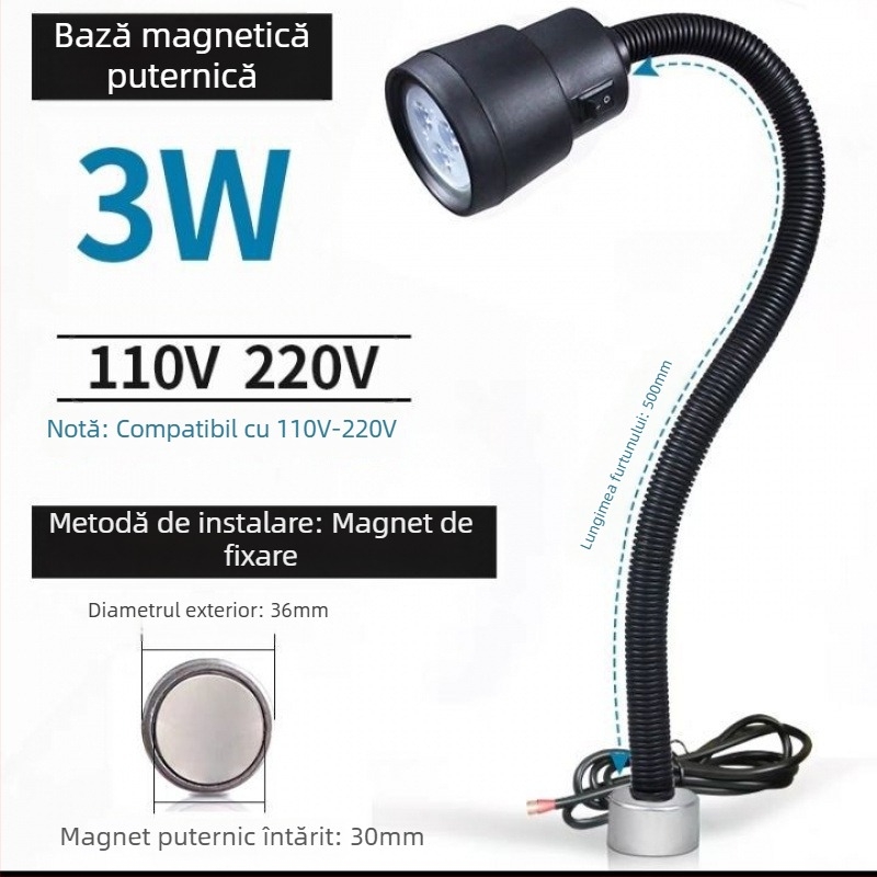 Lampă LED de lucru pentru unelte mecanice - Unique, 220V, Model 1, Compatibil cu 1 model