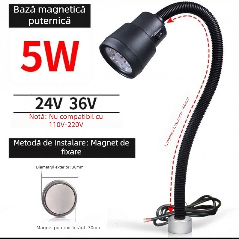 Lampă LED de lucru pentru unelte mecanice - Unique, 220V, Model 1, Compatibil cu 1 model
