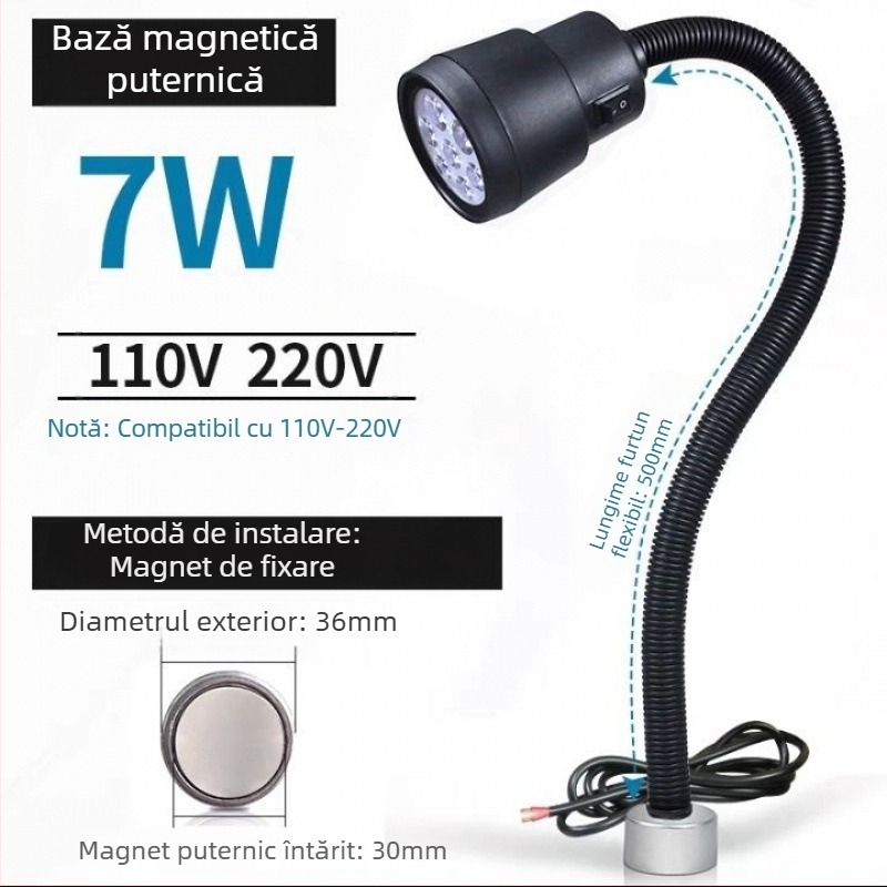 Lampă LED de lucru pentru unelte mecanice - Unique, 220V, Model 1, Compatibil cu 1 model