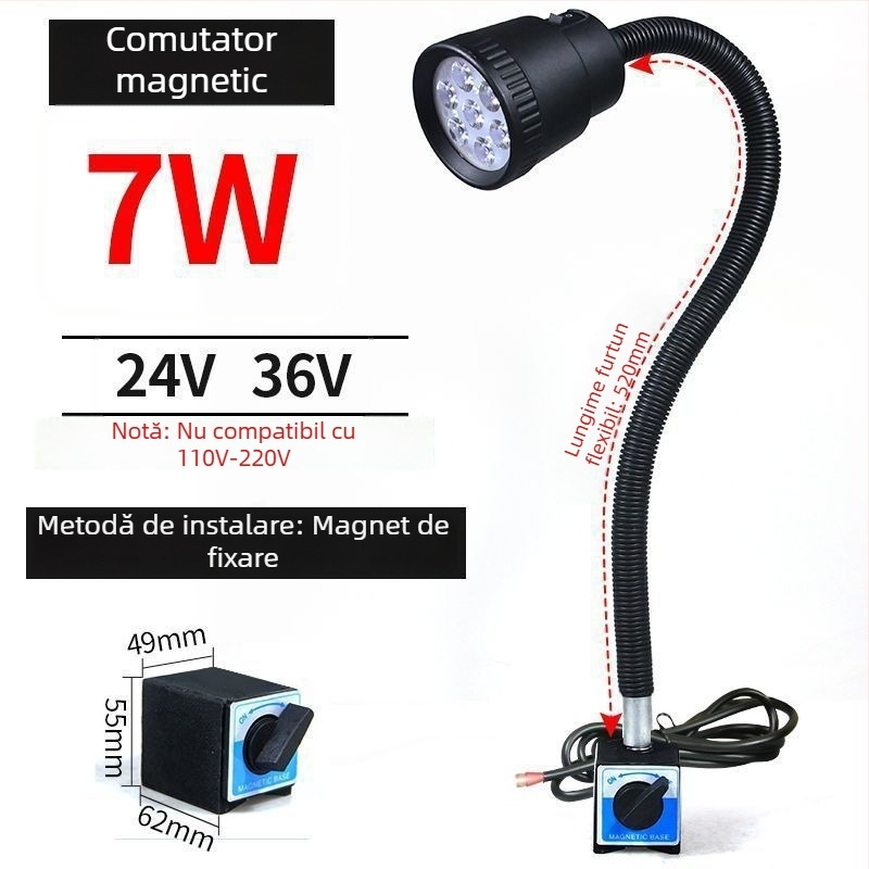 Lampă LED de lucru pentru unelte mecanice - Unique, 220V, Model 1, Compatibil cu 1 model