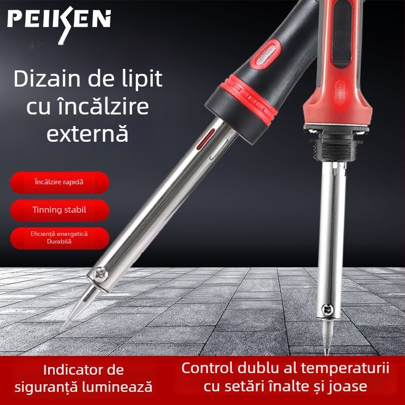 Set de lipit electric cu temperatură reglabilă, putere mare, din oțel inoxidabil, pentru conectori și cabluri