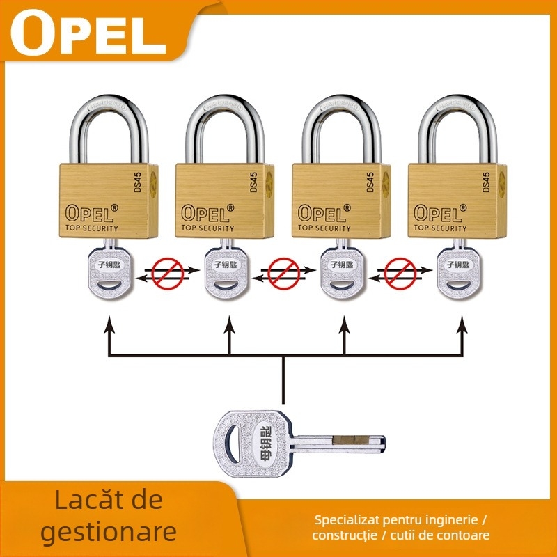 Lacăt pentru dulapul de contoare - cupru, exterior, gestionare cheie maestru, anti-furt și anti-explozie