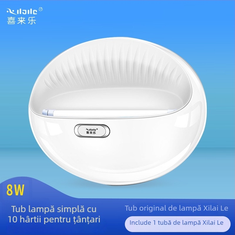 Lampă lipicioasă pentru țânțari, montată pe perete, pentru restaurante și hoteluri, capcana cu lumină UV, acoperire 61 m²+, carcasă ABS, garanție 1 an