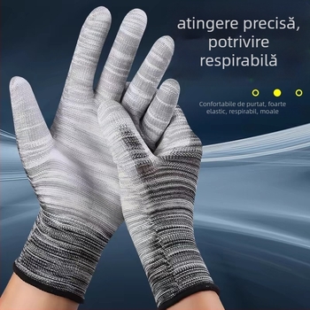 Mănuși feminine Longlida, cu acoperire PU a palmei, antistatice, respirabile, rezistente la uzură, din nailon