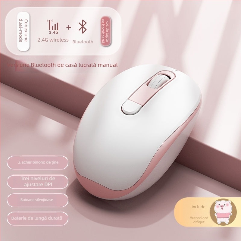 Mouse optic cablat silențios USB, 2 butoane