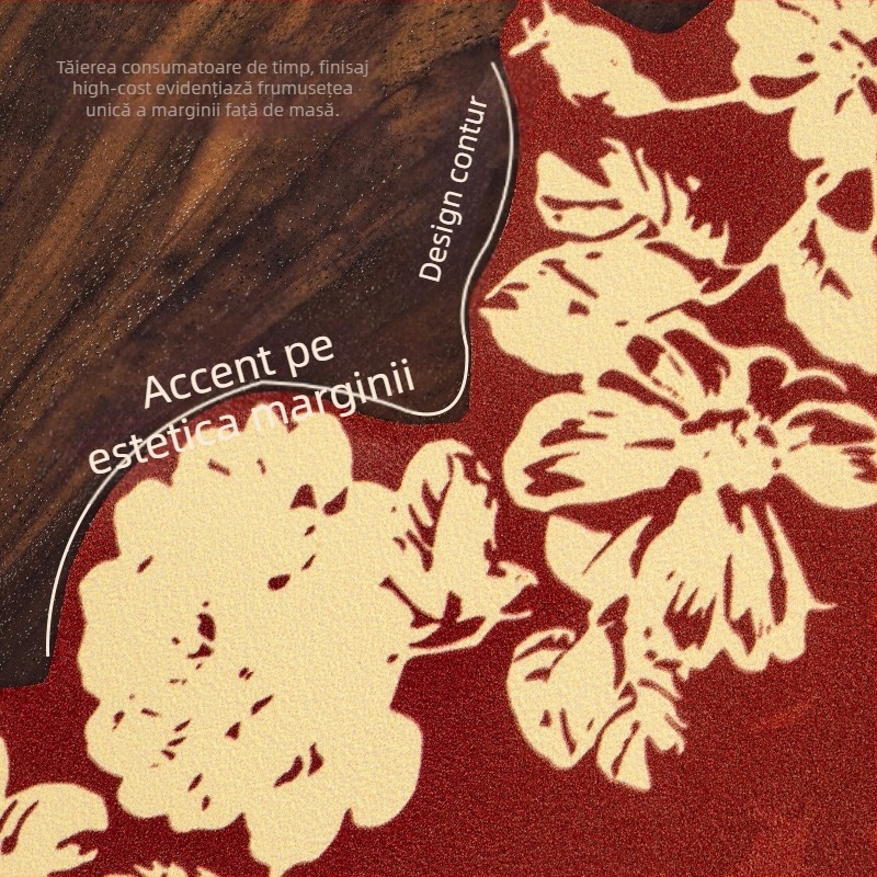 Runner de Masă în stil Chinezesc, cu motiv Fericire dublă, material PU, bandă lungă, impermeabil și rezistent la ulei, design festiv