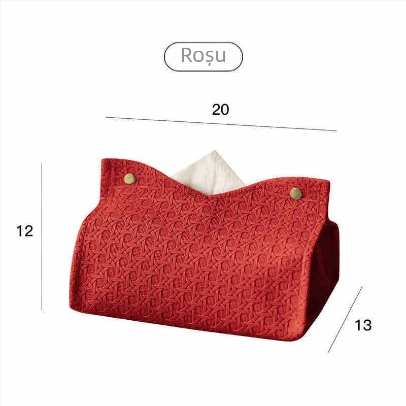 Cutie pentru șervețele din piele, impermeabilă și multifuncțională, model: husă pentru șervețele, stil modern minimalist, potrivită pentru mașină, sufragerie și baie