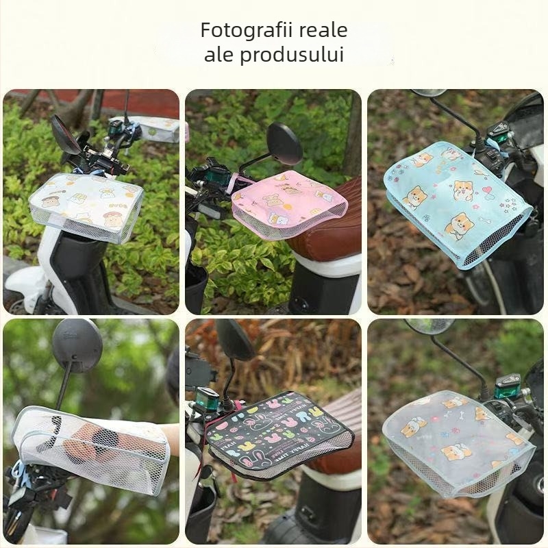 Mănuși tricotate de vară pentru ghidon – adulți, unisex, pentru bicicletă/motocicletă, respirabile