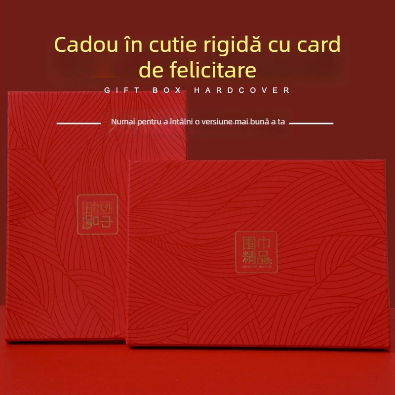 Fular din mătase imprimat pentru femei — City Show, pătrat, pentru toate anotimpurile, cu cutie cadou, origine Zhejiang