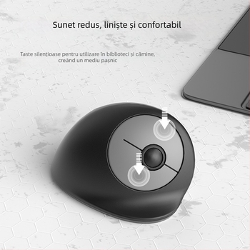 Mouse vertical ergonomic, cu 4 butoane, conectivitate Bluetooth, încărcare Type-C, plug-and-play suport