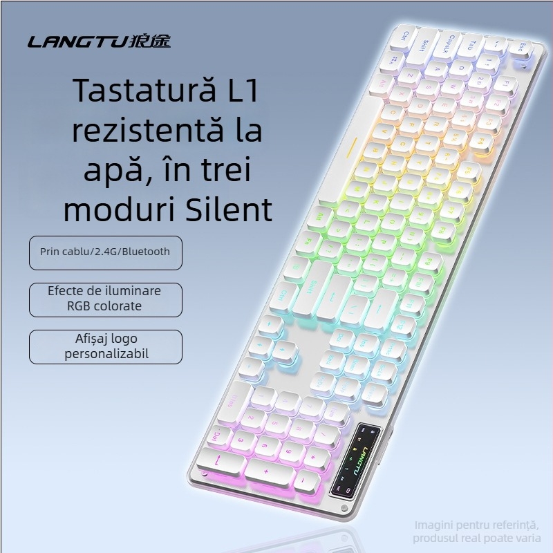 Tastatură cu fir L1, senzație mecanică, 104 taste, iluminare monocromă, model L1