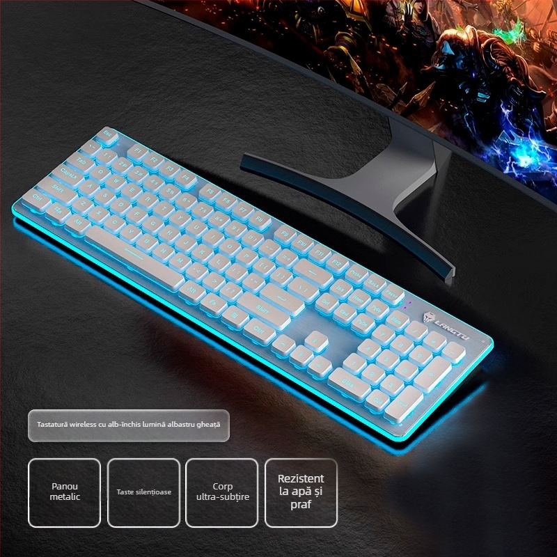 Tastatură cu fir L1, senzație mecanică, 104 taste, iluminare monocromă, model L1