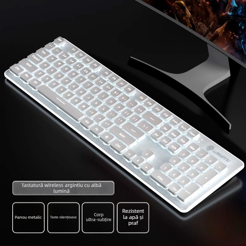Tastatură cu fir L1, senzație mecanică, 104 taste, iluminare monocromă, model L1