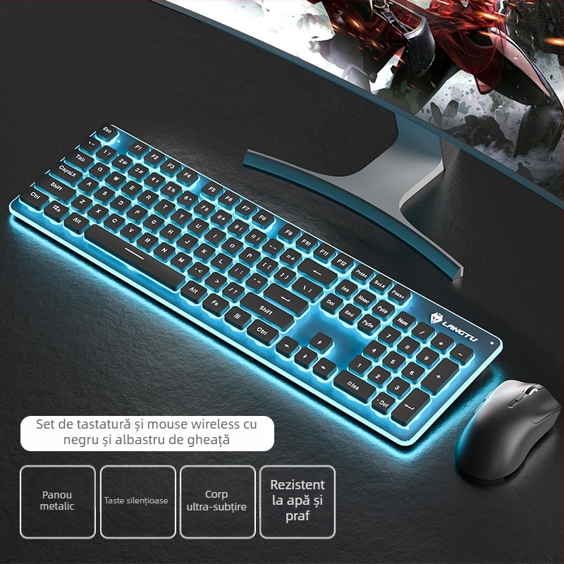 Tastatură cu fir L1, senzație mecanică, 104 taste, iluminare monocromă, model L1