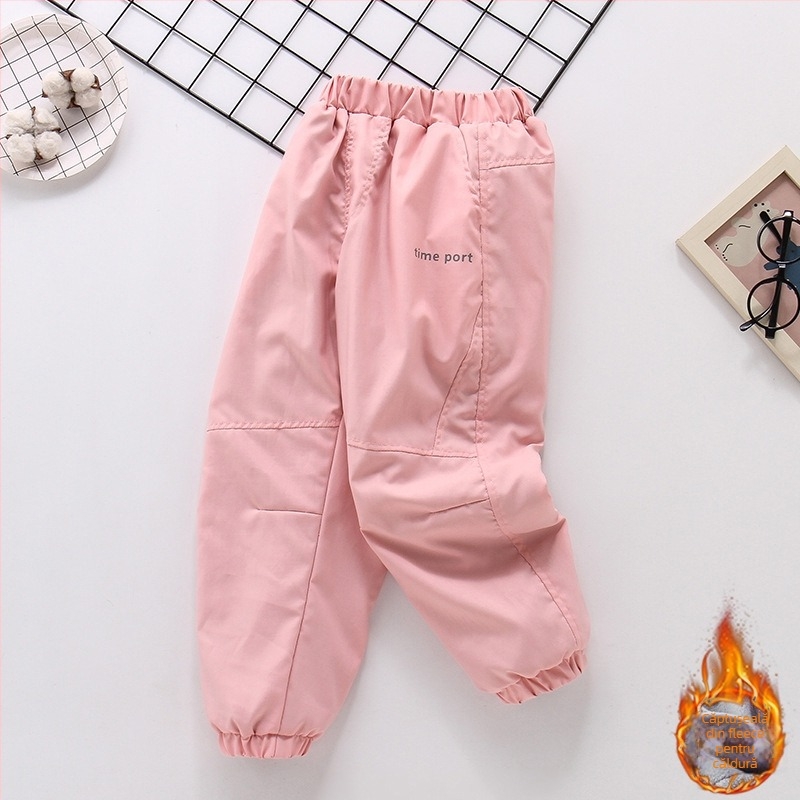 Pantaloni pentru copii iarnă: poliester, lungime crop, calzi pentru băieți 7–12 ani