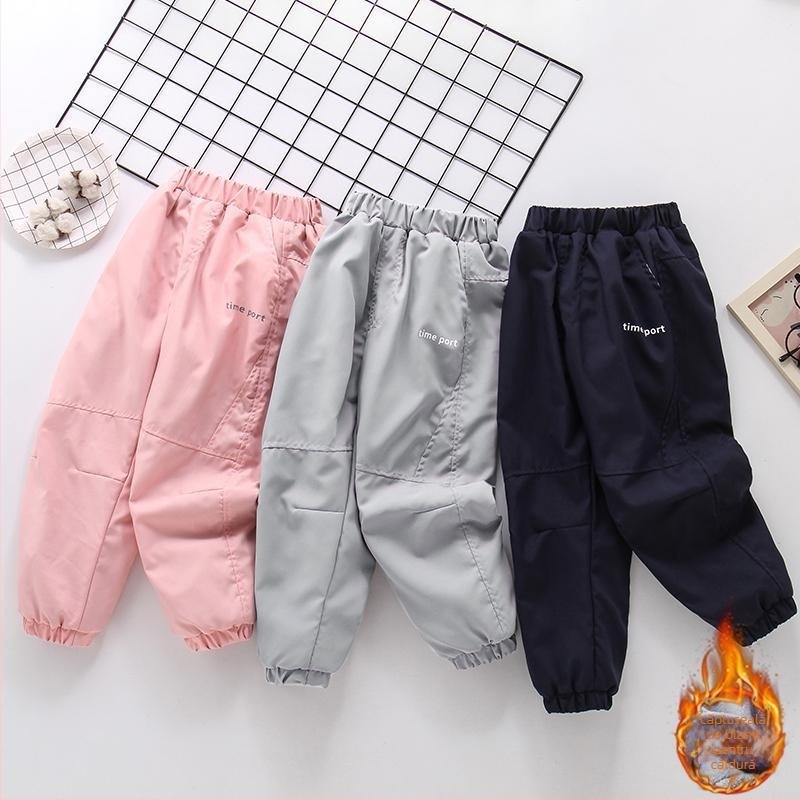 Pantaloni pentru copii — calzi, poliester, pentru băieți 7–12 ani, primăvară și toamnă