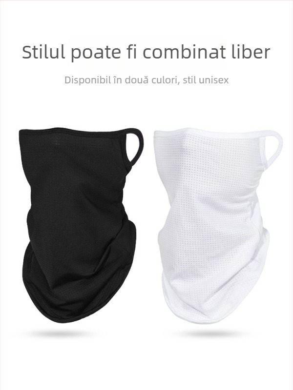 Mască de ciclism cu acoperire completă a feței, protecție solară, respirabilă, eșarfă subțire de vară pentru cap și gât, unisex