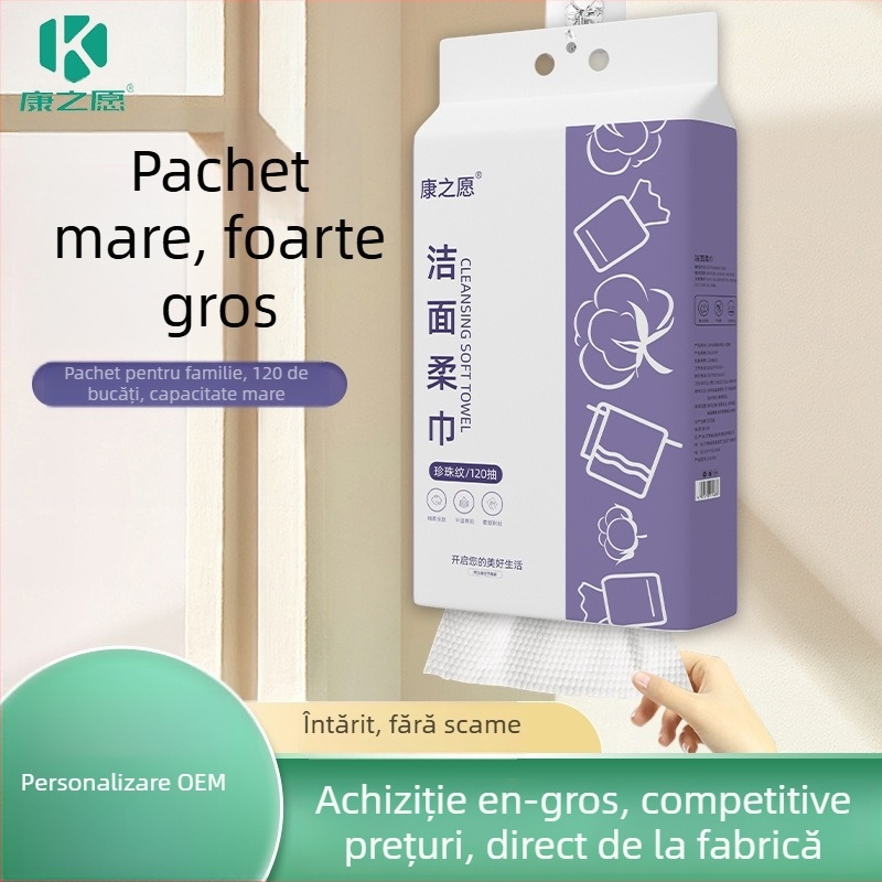 Prosoape de față de unică folosință, 100% viscoză, montate pe perete, absorbție rapidă 0–5 s