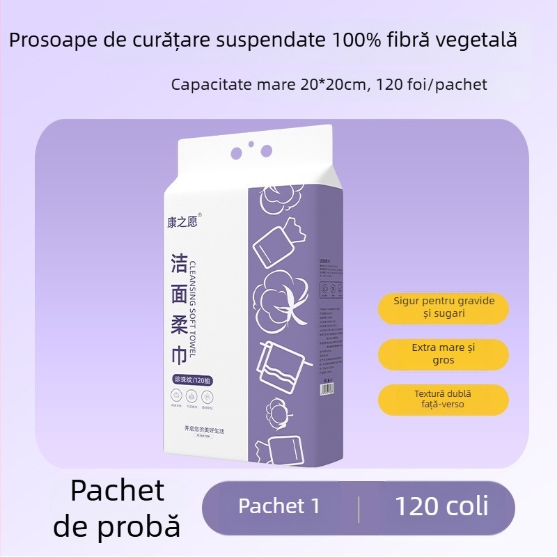 Prosoape de față de unică folosință, 100% viscoză, montate pe perete, absorbție rapidă 0–5 s