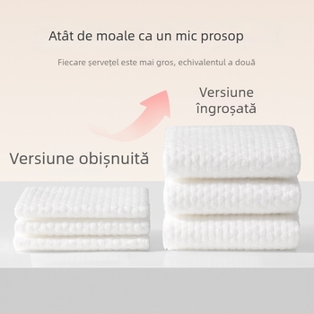 Grace/Jie Liya șervețele de față de unică folosință, cu model perlă, din fibră vegetală, dual-use pentru uscat și udat, extra groase.