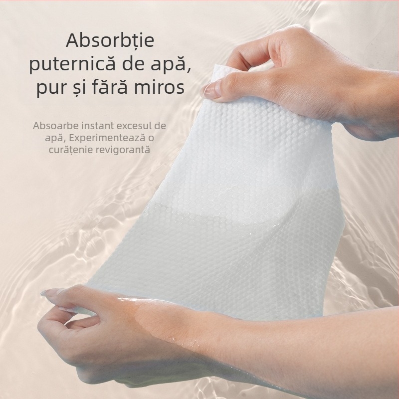Grace/Jie Liya șervețele de față de unică folosință, cu model perlă, din fibră vegetală, dual-use pentru uscat și udat, extra groase.
