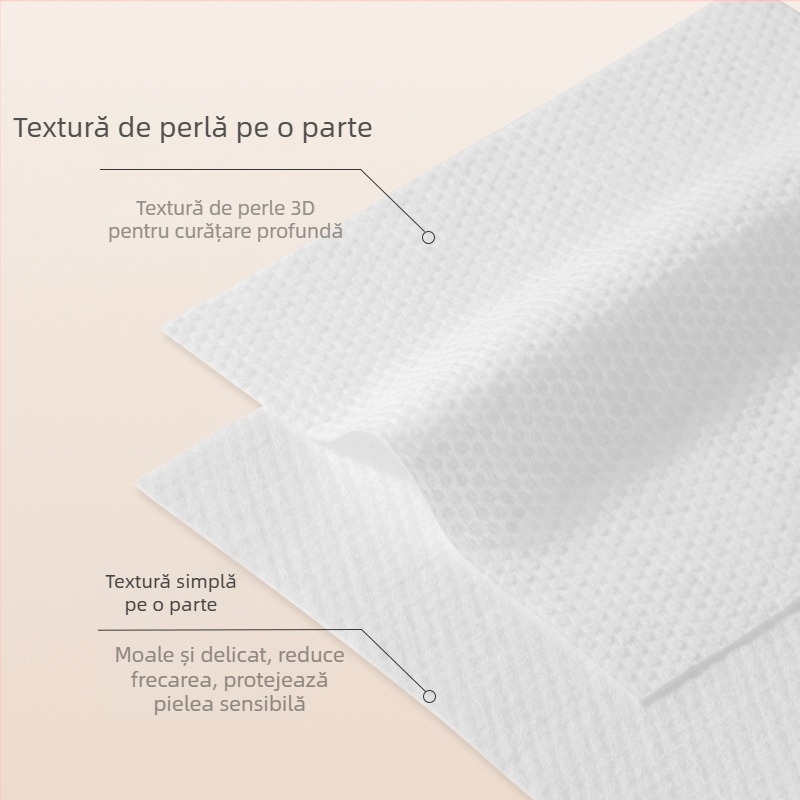 Grace/Jie Liya șervețele de față de unică folosință, cu model perlă, din fibră vegetală, dual-use pentru uscat și udat, extra groase.