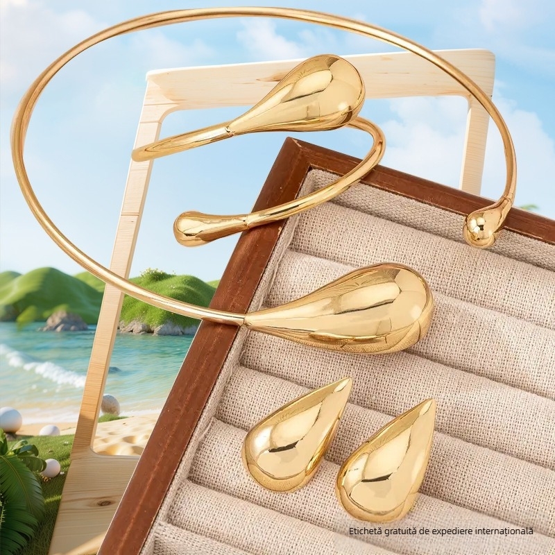 Set de bijuterii: cercei, colier și brățară; material: aliaj; lanț Twist; material pandantiv: aliaj; model: pisicuță Snoopy/persoanaj animat