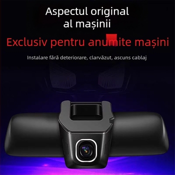 Camera de bord pentru autovehicule, 4K 2160P, Lentile duale, Unghi de vizualizare 170°, Diafragma F1.5 (Înregistrare în buclă)