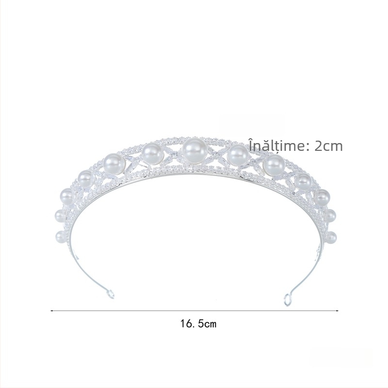 Diademă de mireasă din aliaj, placare electroplating, accente din cristal, accesorii pentru cap pentru nunți și baluri