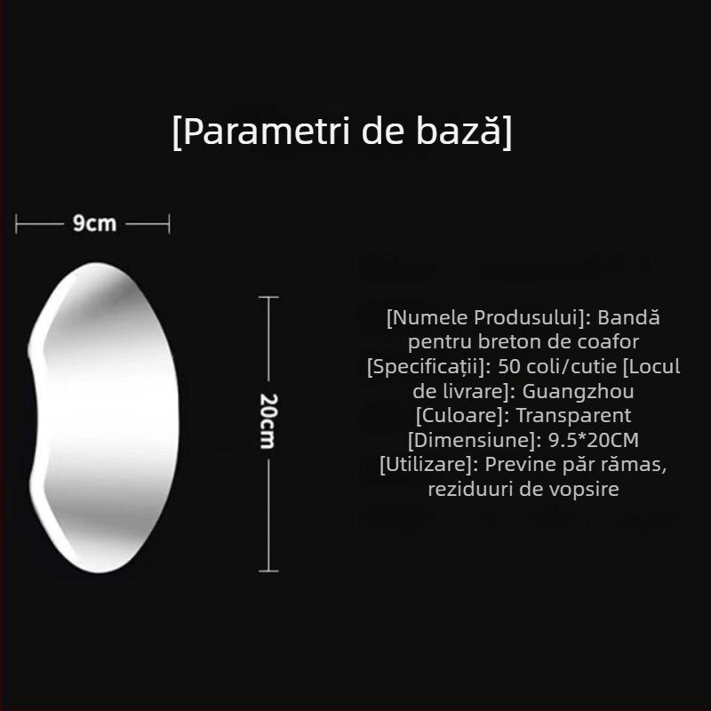 Mască transparentă de unică folosință pentru coafură – design curbat, acoperire a feței și protecție a ochilor