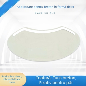 Bandă autocolantă pentru franjuri în formă de M, de unică folosință, transparente, design curbat, dimensiune 11,5×21 cm