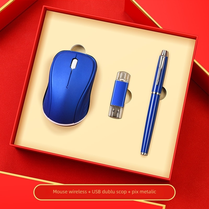 Set de tastatură și mouse de înaltă clasă pentru companii – metal, logo personalizat, ambalaj cadou în cutie, suvenir corporativ