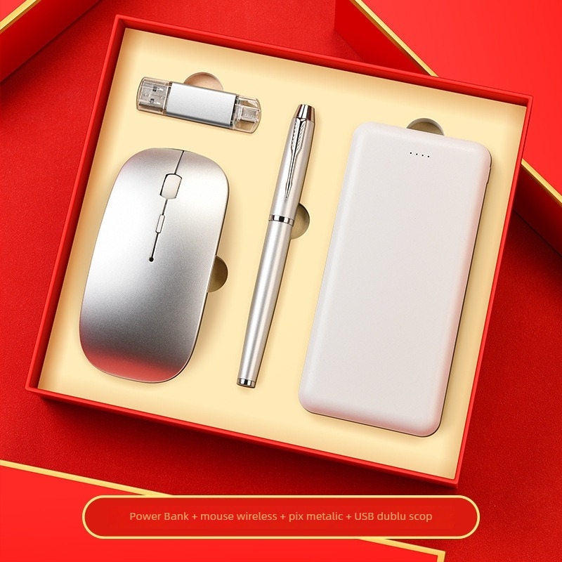 Set de tastatură și mouse de înaltă clasă pentru companii – metal, logo personalizat, ambalaj cadou în cutie, suvenir corporativ