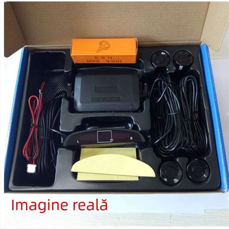 Radar de mers înapoi cu 4/6/8 sonde, sonerie cu voce reală, ecran în formă de semilună, imagine radar față-spate, model CQ-1401