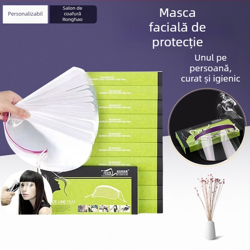 Unelte de coafură: etichete de breton de unică folosință și mască de vopsire a părului pentru salon