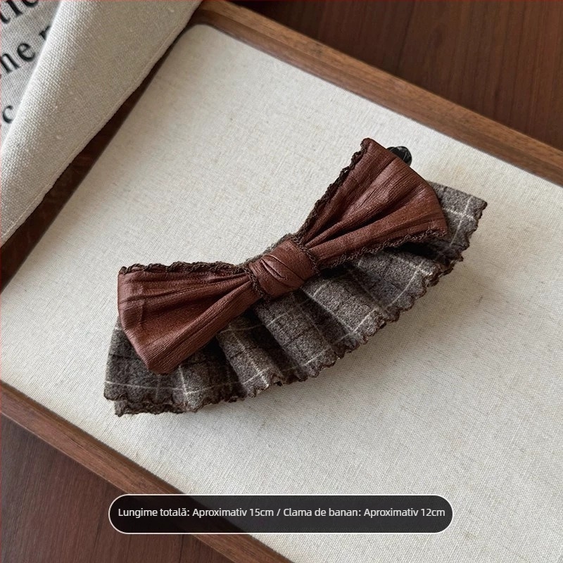 Clip de păr banană, material textil, lucrat manual, stil feminin coreean, tip clip: banană, fără inserții