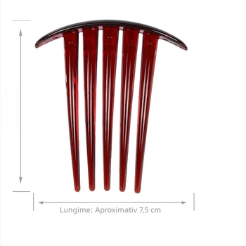 Pieptene DIY pentru păr – Plastic/Rășină, 5 dinți, Stil simplu feminin, Finisaj cu vopsire la cuptor, Personalizabil